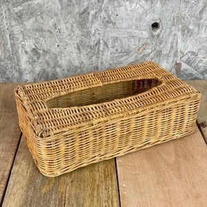 Wicker Tissue Box Cover 10X5